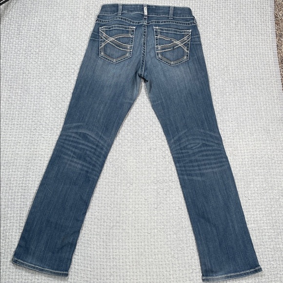 Women’s Ariat Real Riding Jean Whipstitch Bootcut Dresden Size 31R - Picture 4 of 13